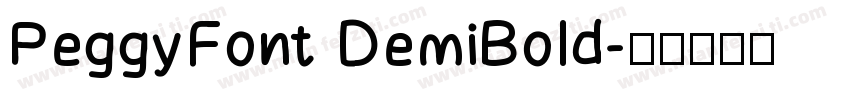 PeggyFont DemiBold字体转换